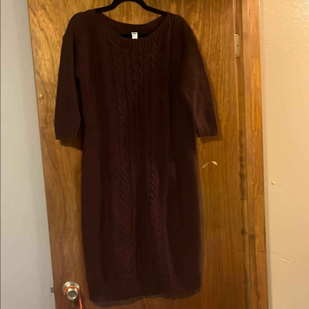 Old Navy Brown Dolman Sleeve Sweater Dress